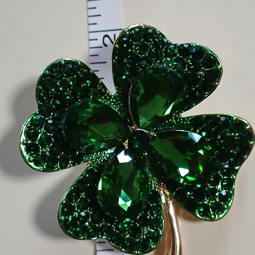 🍀Saint Patricks Day Shamrock Brooch🍀 - Picture 11 of 13